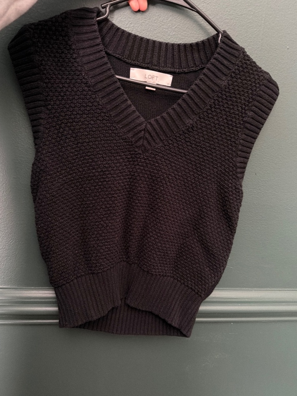 LOFT sweater vest (xs) 100% cotton